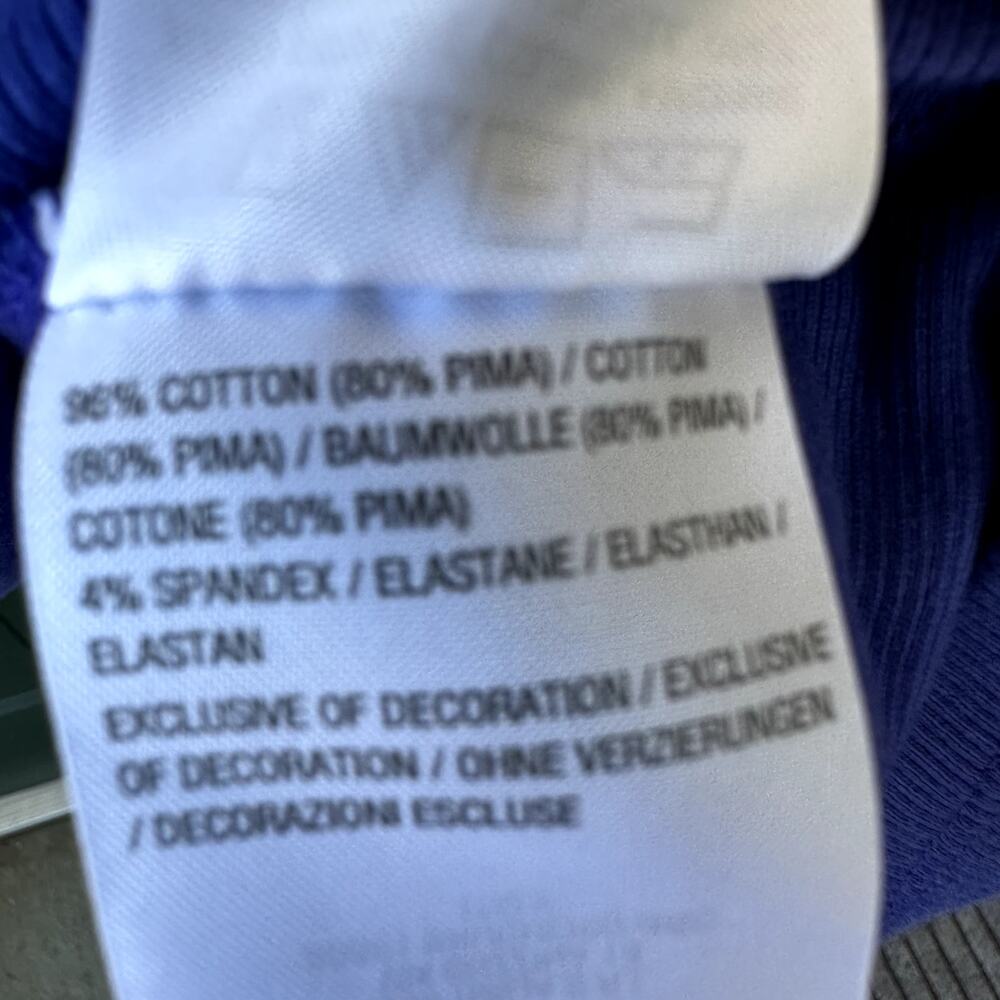 NEW Isaac Mizrahi QVC Essentials Ribbed Pima Cotton Top Sz M Catalina Blue - Picture 7 of 8